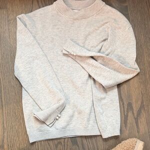 Zara Light Gray Turtleneck Sweater
